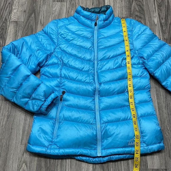 L.L BEAN Pertex Quantum Zip Blue Goose Down Puffer Jacket Women's Small Petite - Picture 8 of 13